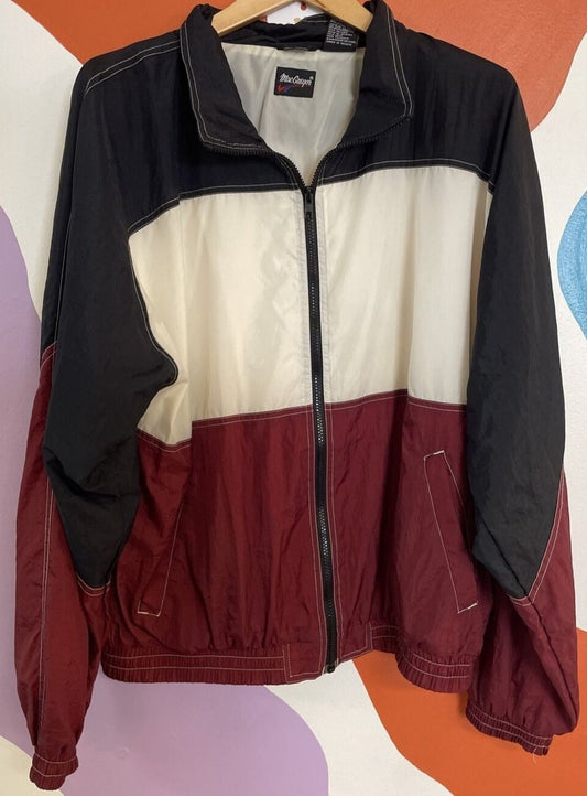 VTG MacGregor Windbreaker Jacket Large Colorblock Pockets 90s Golf