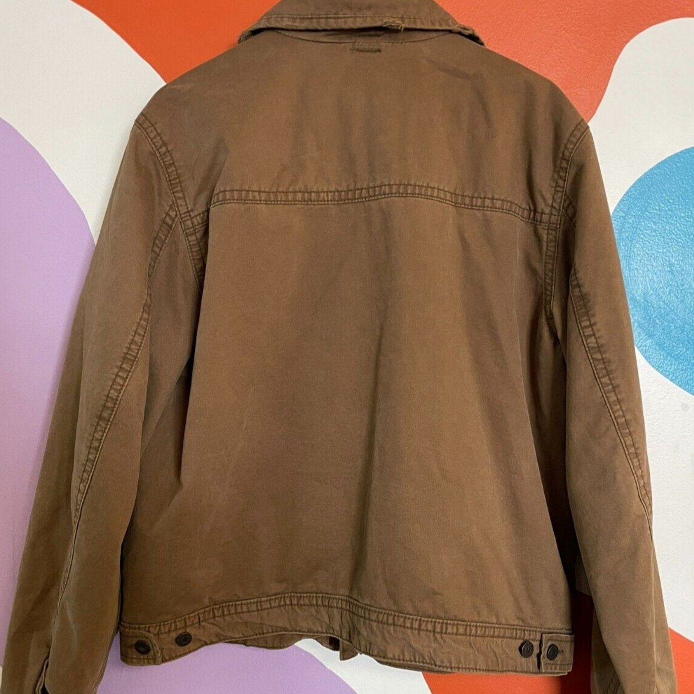 Y2K Abercrombie Jacket Military Style Bomber Brown