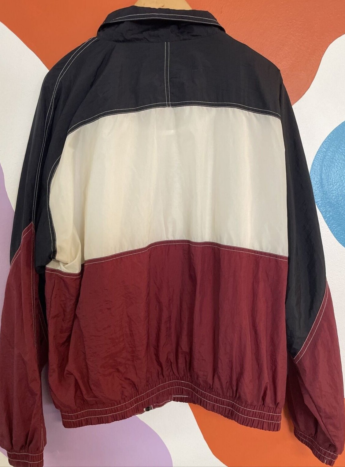 VTG MacGregor Windbreaker Jacket Large Colorblock Pockets 90s Golf Clearwater Closet