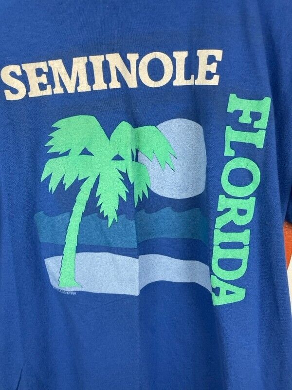 80s Seminole Florida Tee Super Hi Cru Medium