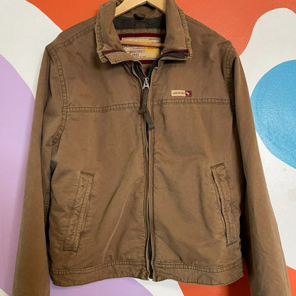 Y2K Abercrombie Jacket Military Style Bomber Brown