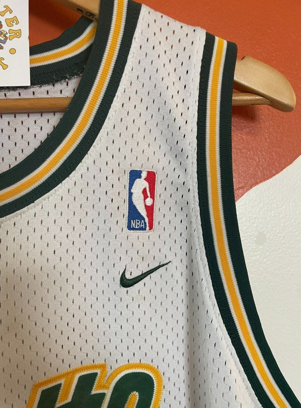 Ray Allen Seattle Supersonics Jersey XL Nike Team Length +2 White Mesh NBA