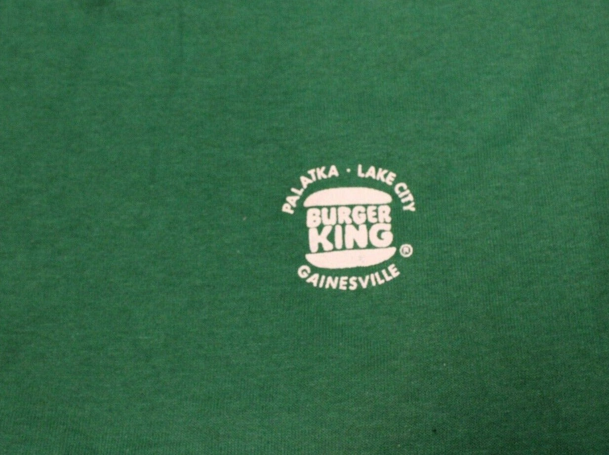 Single Stitch Burger King Employee Uniform Tee Small Green